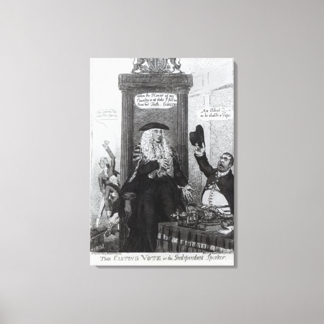 Toile Le vote par appel nominal, ou le président indépen (Recto)