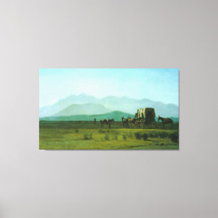 Toile Le Wagon de l'Surveyor d'Albert Bierstadt dans les