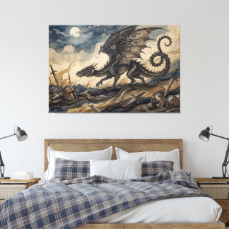 Toile Le Wyvern sur les Chevaliers Tombés