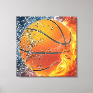 Toile Lecteur de ballon de basket flamboyant