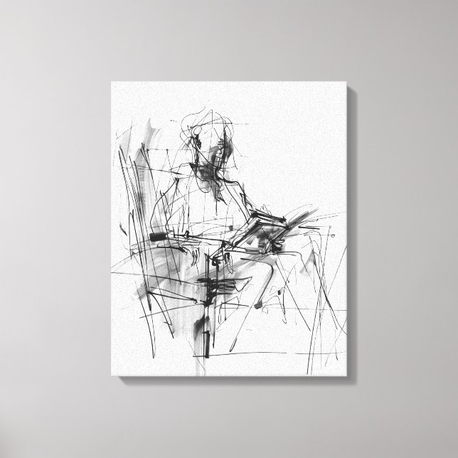 Toile Lecteur de livre Abstrait (Recto)