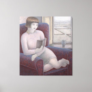 Toile Lecture de fille dans le fauteuil 2009