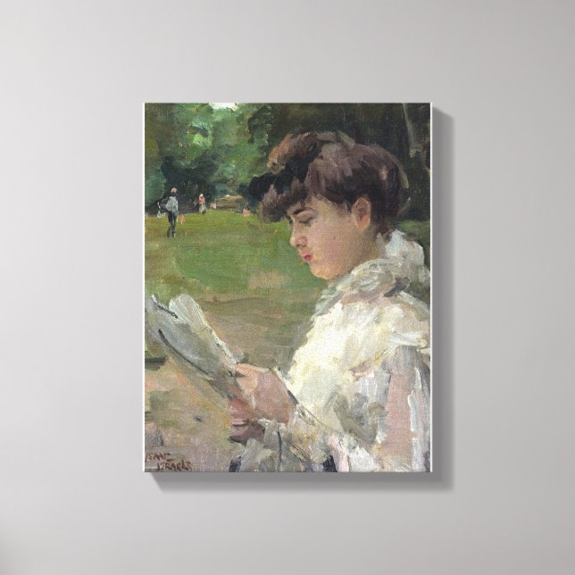 Toile Lecture de fille par Isaac Israels Portrait de fil (Recto)