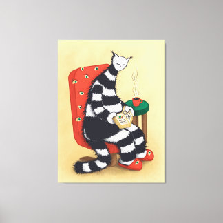 Toile Lecture du livre de chat Lover