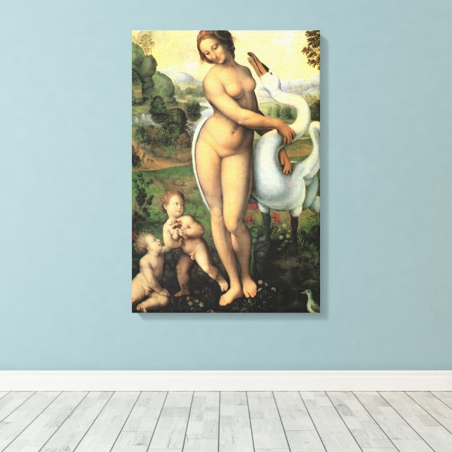 Toile Léda et le Cygne de Léonard de Vinci (Insitu (Plancher de Bois))