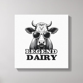 Toile Légende Laiterie Drôle Agriculteur Vache Agriculte