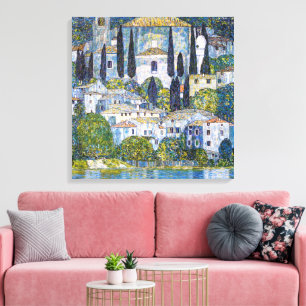 Toile L'église à Cassone Gustav Klimt Affiche