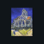 Toile L'église d'Auvers par Vincent van Gogh<br><div class="desc">L'église d'Auvers (juin 1890) de Vincent van Gogh est une oeuvre post-impressionniste saisissante qui dépeint une scène sereine mais poignante de la vie quotidienne. Le tableau présente une femme qui se promène sur un chemin vers une charmante chapelle du village, distinguée par ses vitraux animés. L'architecture de la chapelle est...</div>