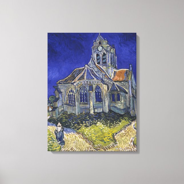 Toile L'église d'Auvers par Vincent van Gogh (Recto)