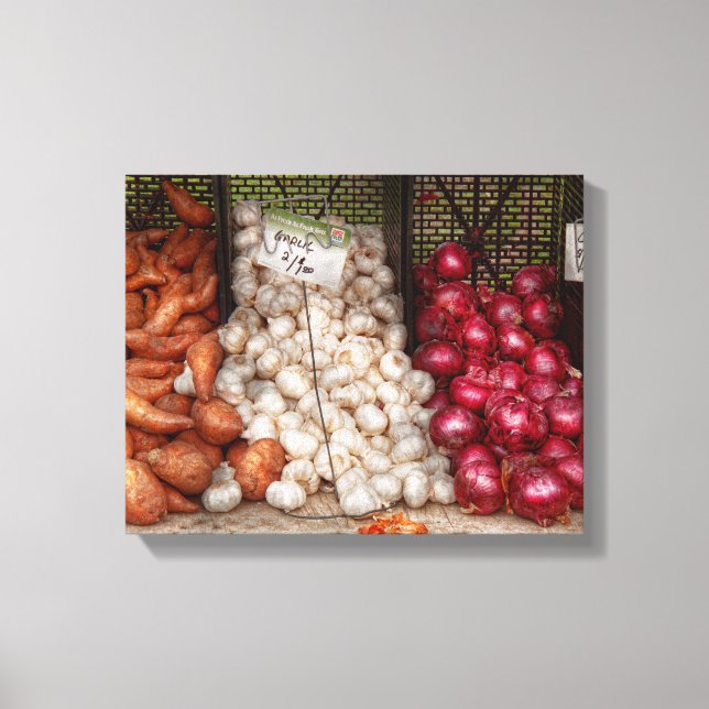 Toile Légume - Patates douces, Ail et Oignons (Recto)