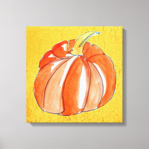 Toile Légumes Citrouilles mignons automne