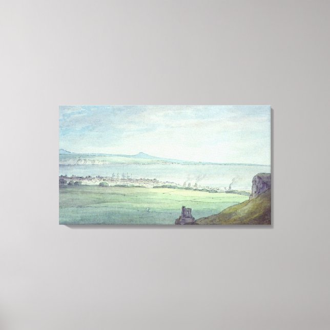 Toile Leith, avec Kirkaldy sur la côte de Fifeshire (Recto)