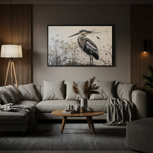 Toile L'élégance de Heron