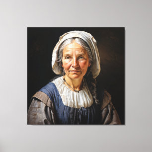 Toile "L'Embrace de Margaretha" Une Vénérable Dame Néerl