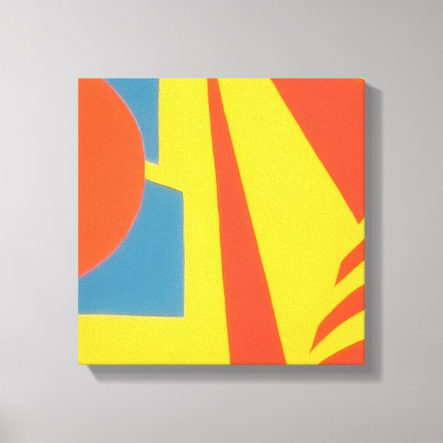 Toile Lemon Fire Abstract Canvas Print (Recto)