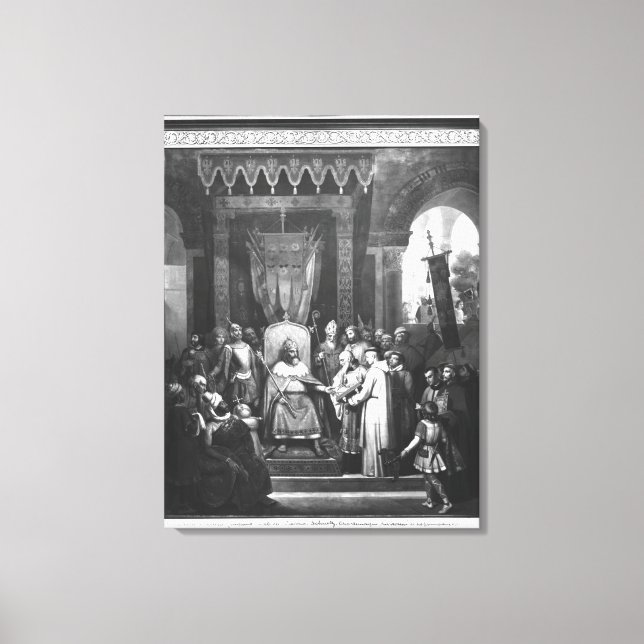 Toile L'empereur Charlemagne Entouré Principal (Recto)