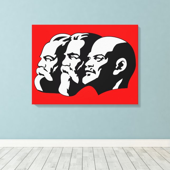 Toile Lénine, Marx, Engels, Union soviétique, Communisme (Insitu (Plancher de Bois))