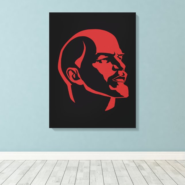 Toile Lénine, URSS, CCCP, Union soviétique, Communisme (Insitu (Plancher de Bois))