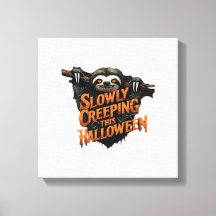 Toile Lentement rampant cette Halloween - Paresseux effr