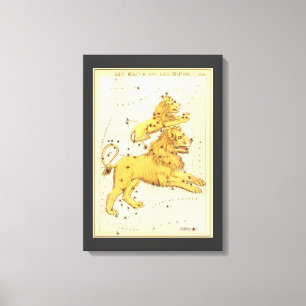 Toile Léo le Lion Constellation Vintage Urania's Mirror