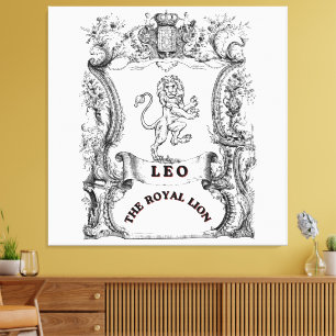 Toile Léo Le Lion Royal   Affiche de Rouleau du Zodiaque