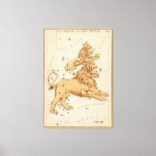 Toile Leo Le Lion - Signe Vintage de l'image du Zodiaque