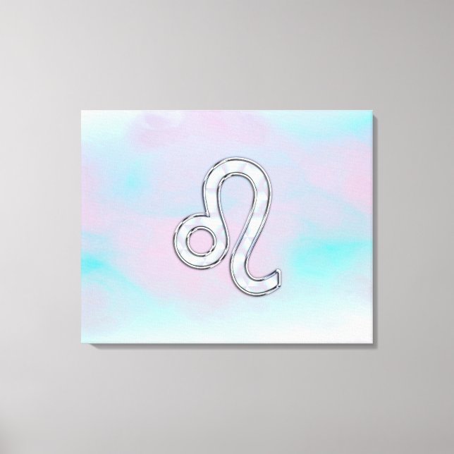 Toile Leo Zodiac Connexion Pastels Style Nacre Imprimer (Recto)