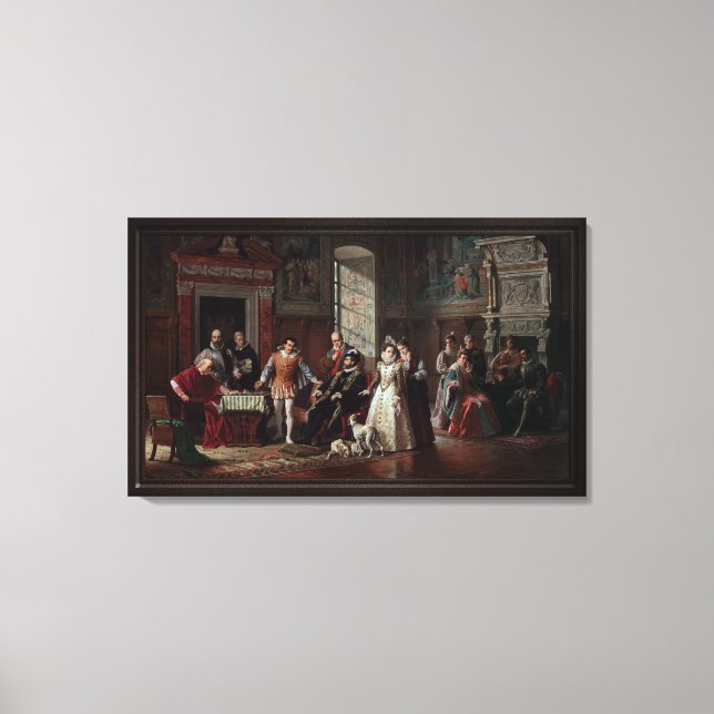 Toile Leonardo da Cutro et Ruy Lopez jouent aux échecs (Recto)