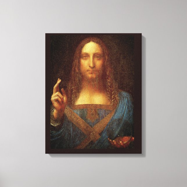 Toile Leonardo da Vinci 1500 Salvator Mundi Art Ca (Recto)