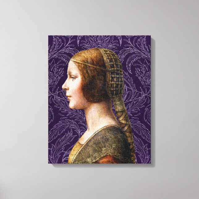 Toile Leonardo da Vinci Portrait La Bella Principessa (Recto)