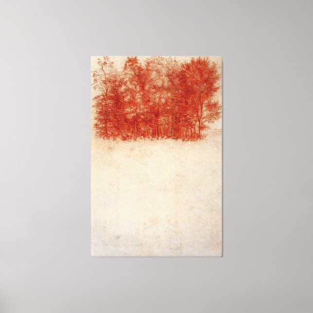 Toile Leonardo da Vinci - Une copie d'arbres (1508) (Recto)