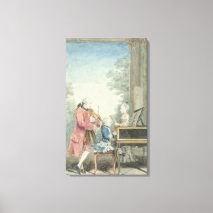 Toile Leopold Mozart et ses enfants Wolfgang