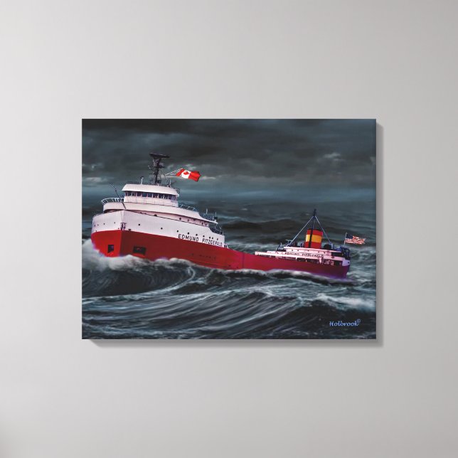 TOILE L'ÉPAVE DE L'EDMUND FITZGERALD (Recto)