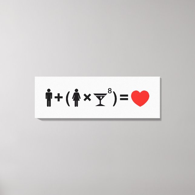 Toile L'équation de l'amour pour les femmes (Recto)