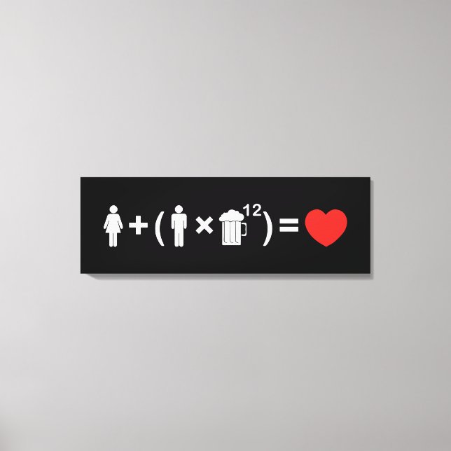 Toile L'équation de l'amour pour les hommes (Recto)