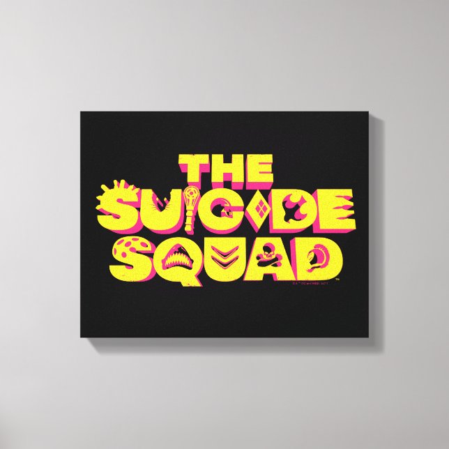 Toile L'équipe du suicide | Logo d'icône de caractère (Recto)
