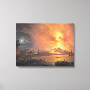 Toile L'éruption du Vésuve