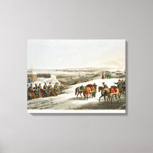 Toile Les alliés avant Dantzic en hiver, gravé par M