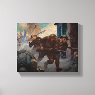 Toile Les Américains à Château-Thierry par N. C. Wyeth