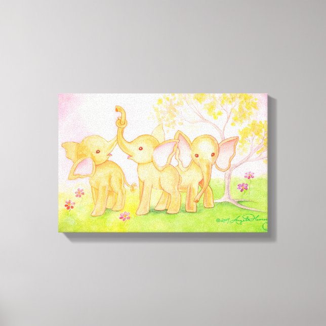 Toile Les Amis Sont Merveilleux — Les Éléphants Le Saven (Recto)