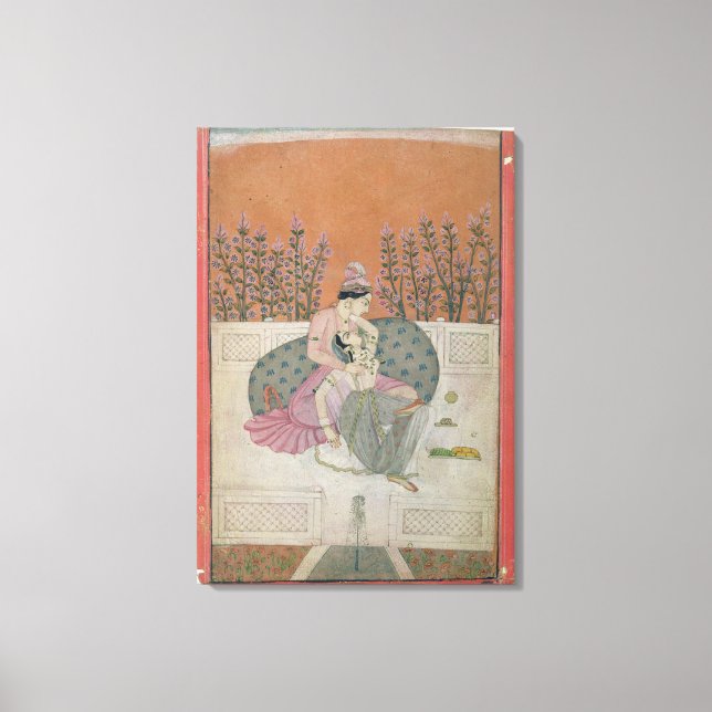Toile Les amoureux en terrasse, Pahari (Recto)