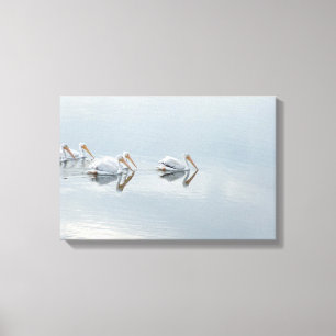 Toile Les animaux d'oiseaux de pélican blanc ont