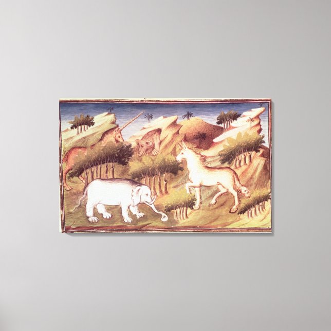 Toile Les animaux mythiques dans le désert (Recto)