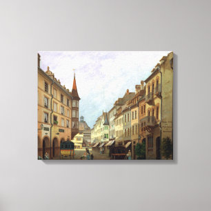 Toile Les Arcades, Grand Rue, Colmar, 1876