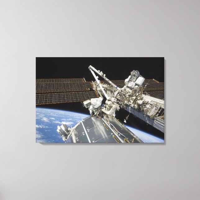 Toile Les astronautes effectuent une série de tâches (Recto)
