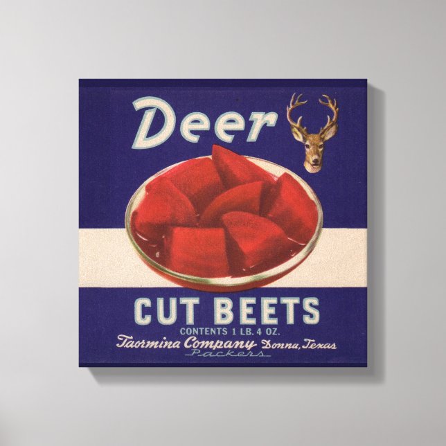Toile Les betteraves découpées de cerfs des années 1930  (Recto)