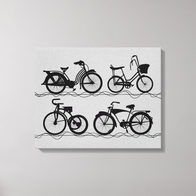Toile Les Bicyclettes (Recto)