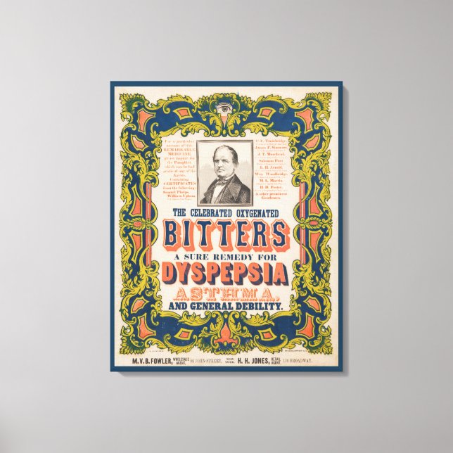 Toile Les Bitters oxygénés célèbres (Recto)