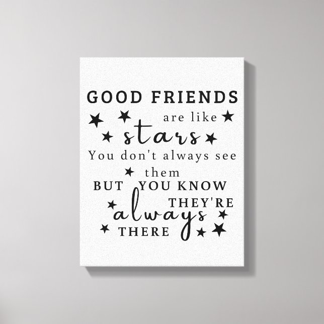 Toile Les bons amis sont comme des étoiles : Art de cita (Recto)