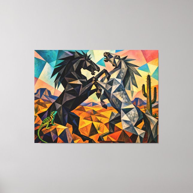 Toile Les Bystanders – Le Lézard et Le Cactus (Recto)